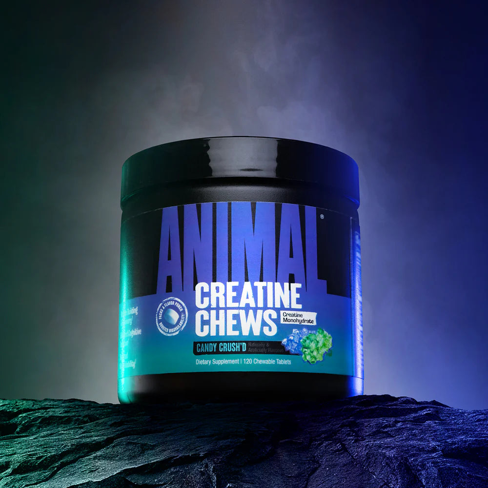 Animal Creatine Chews – CandyCrush’d Flavor – 120 Chewables – With Creatine Monohydrate – Strength, Power & Recovery Support – Convenient On‑the‑Go Format