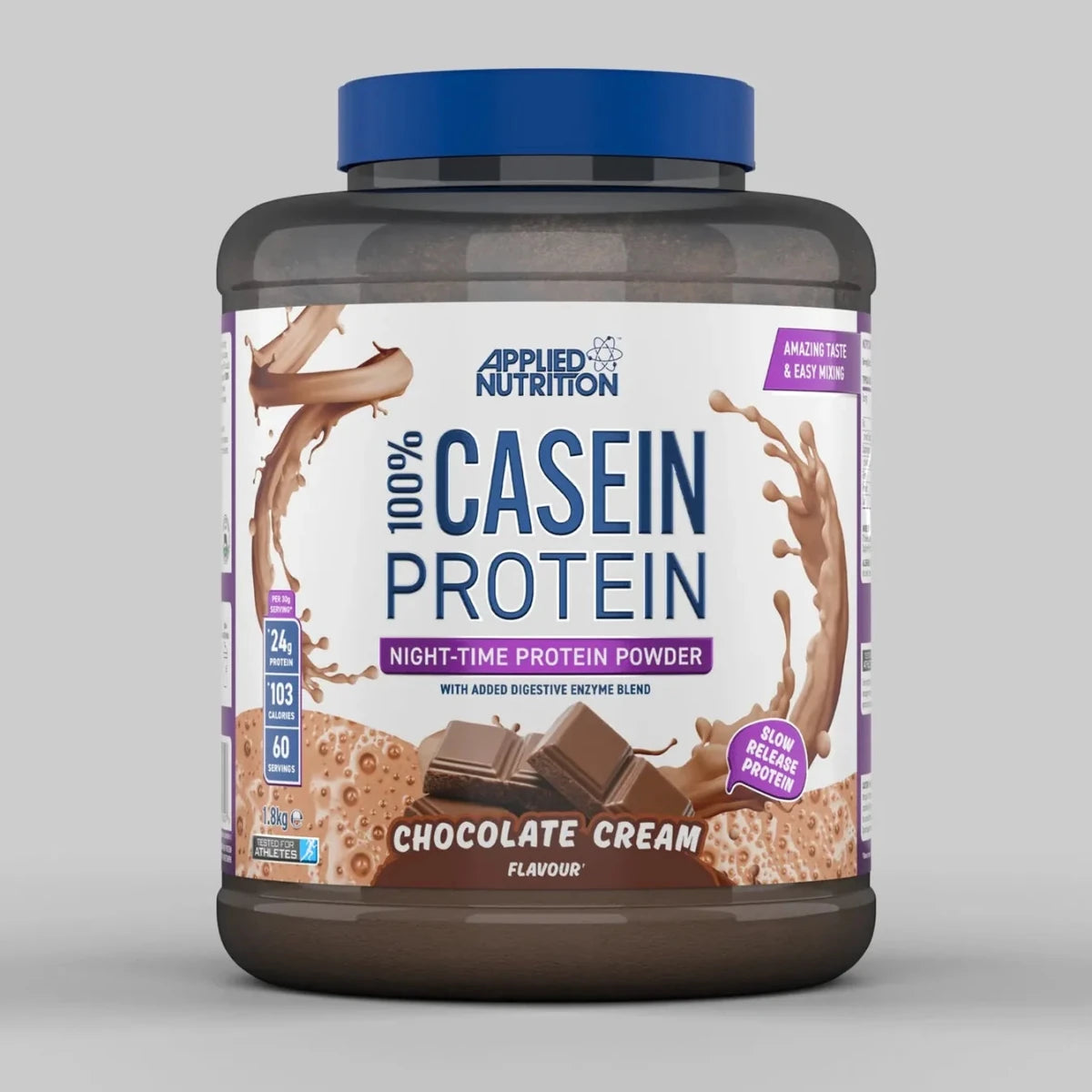 Applied Nutrition 100% Casein Protein Powder | Chocolate Cream flavor| Muscle Growth 1.8kg - Endnutrition.com