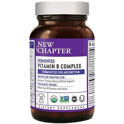 New Chapter Fermented Vitamin B Complex Capsules | Energy & Brain Support, 30 Capsules - Endnutrition.com