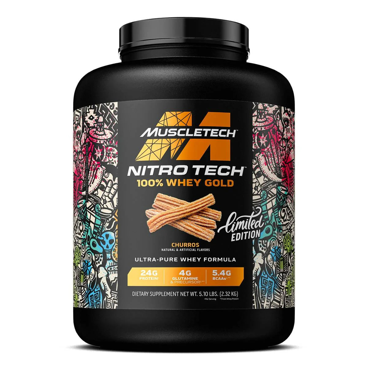 MuscleTech Nitro-Tech 100% Whey Gold Protein | Churros, 5 lb - Endnutrition.com