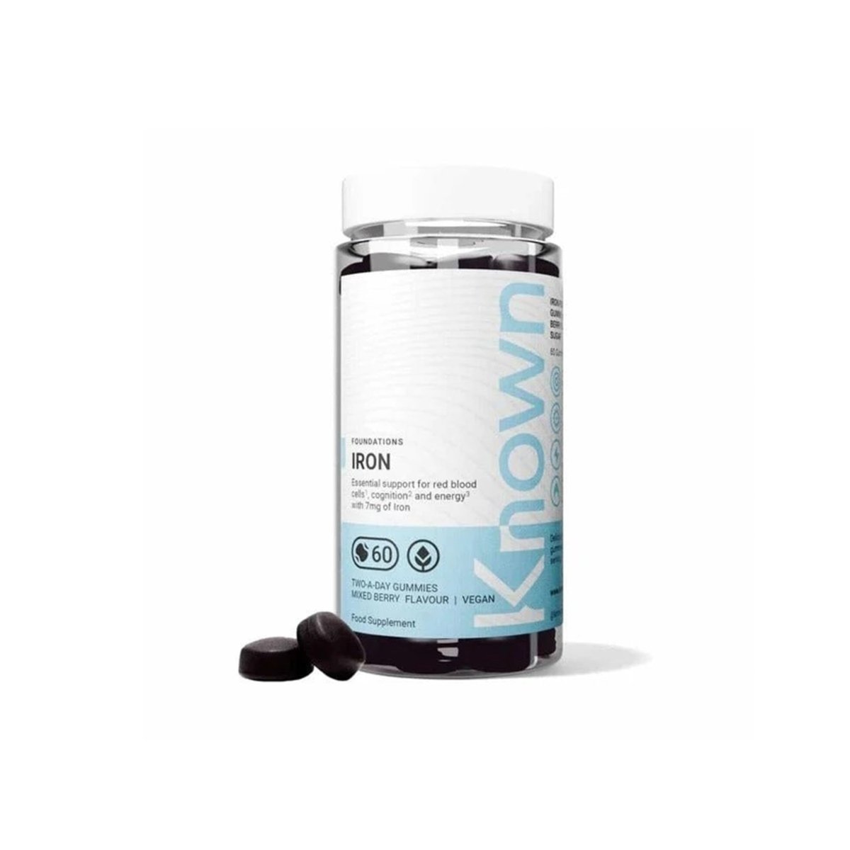 Known Iron Vegan Gummies Supplement | 7mg Iron |Energy, Immune Support - endnutrition.com