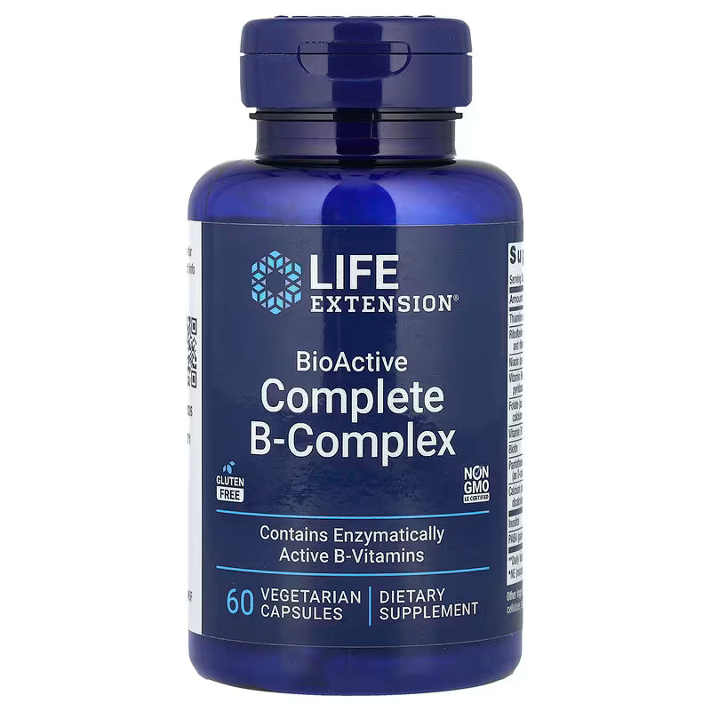 Life Extension Complete B‑Complex – 60 VegCaps | Daily Nutritional Support