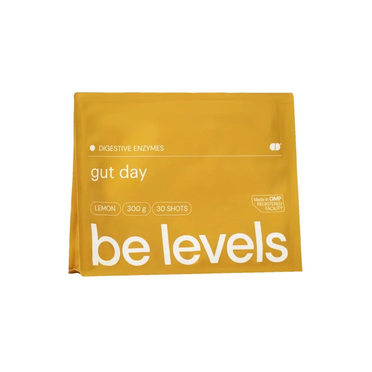 Be Levels Gut Day – Premium Digestive Enzyme & Botanical Formula | DigeZyme®, 3000mg L-Glutamine, Zinc & Vitamin A | Premium 300 g Formula - Vegan - endnutrition.com