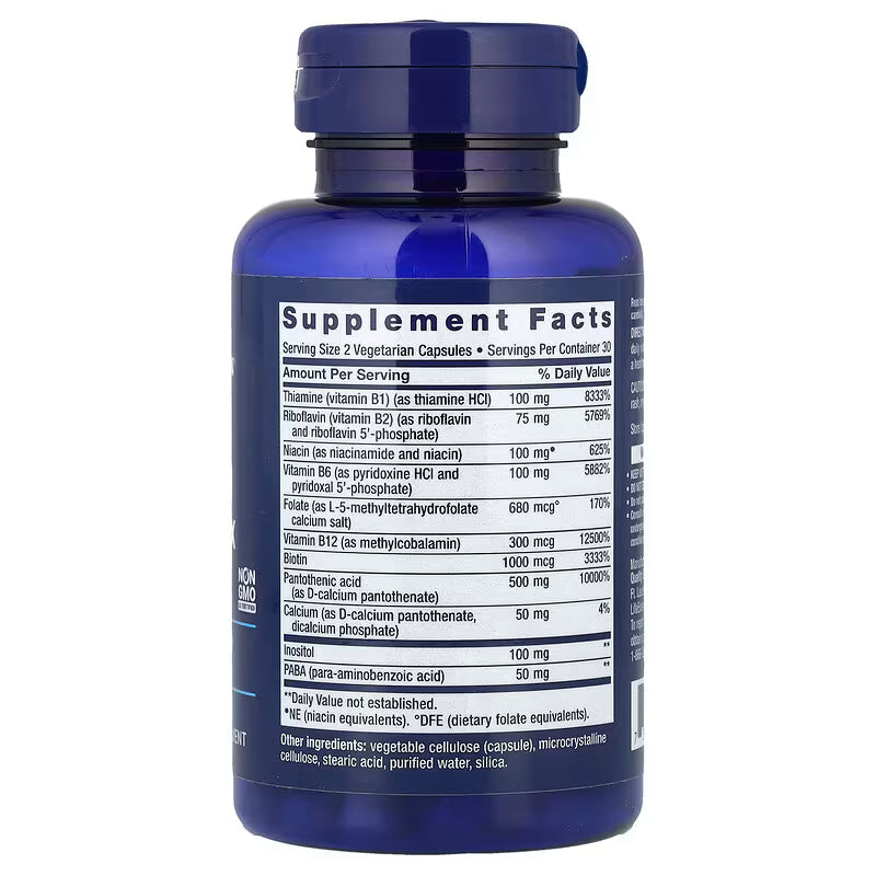 Life Extension Complete B‑Complex – 60 VegCaps | Daily Nutritional Support