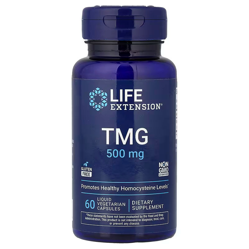 Life Extension TMG (Trimethylglycine) 500 mg - 60 Liquid Vegetarian Capsules