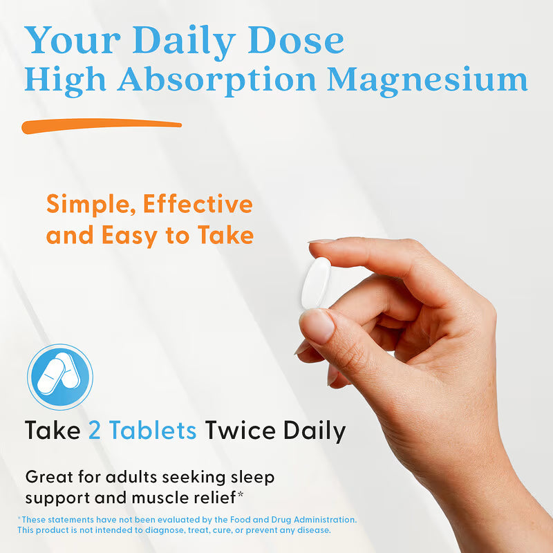 Doctor’s Best High Absorption Magnesium Lysinate Glycinate – 120 Tablets | 100% Chelated, Muscle, Nerve & Heart Support