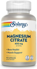 Solaray Magnesium Citrate 400 mg | Muscle Relaxation, Energy & Bone Support