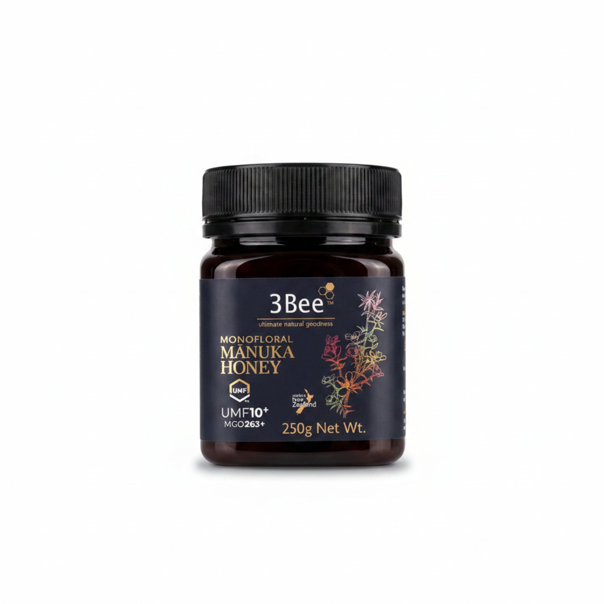 3Bee Monofloral Manuka Honey UMF 10+ | 250 g – Immune & Digestive Support - endnutrition.com