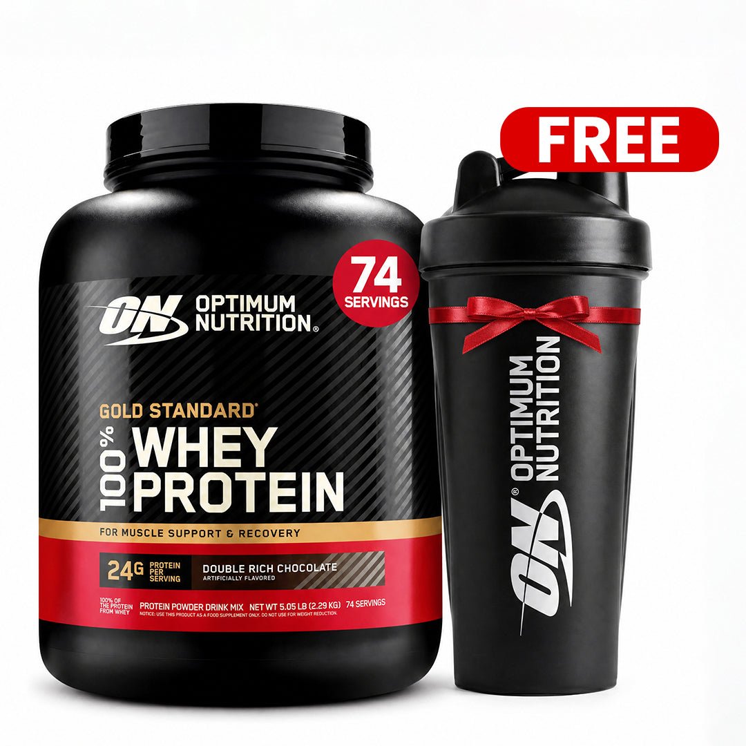 Optimum Nutrition Gold Standard 100% Whey – Double Rich Chocolate, 5 lb – 24g Protein, BCAAs, Glutamine, Lean Muscle Recovery & Repair - Endnutrition.com
