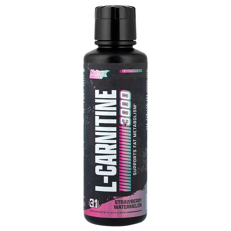 Nutrex Research Liquid L‑Carnitine 3000 – Strawberry Watermelon – Clinically Dosed – Energy, Metabolism & Recovery – No Sugar, No Carbs, No Stimulants – 31 Servings - END General Trading