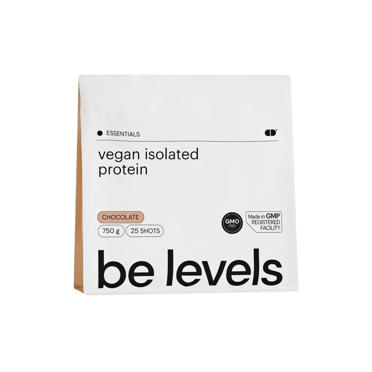 Be Levels Vegan Isolate Protein Chocolate – 750 g – Build Muscle & Burn Fat – 24 g Plant Protein, 0.3g Fat, Sugar-Free, Gluten & Lactose Free - endnutrition.com