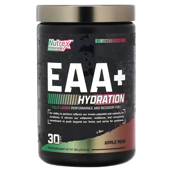 Nutrex Warrior EAA + Hydration – Apple Pear – Essential Amino Acids & Electrolytes – Muscle Recovery, Hydration & Performance – 390 g - END General Trading