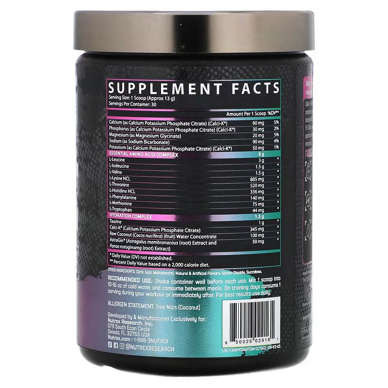 Nutrex Warrior EAA + Hydration –Strawberry Watermelon – 390 g