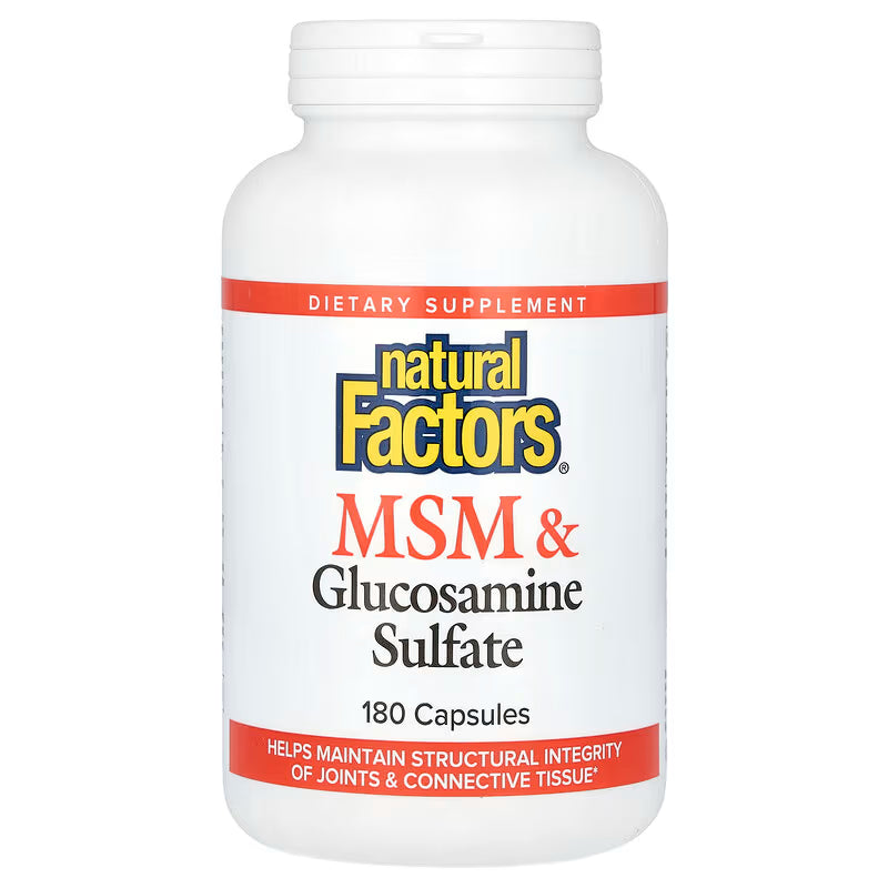 Natural Factors MSM Glucosamine Joint Support Capsules 180 Count