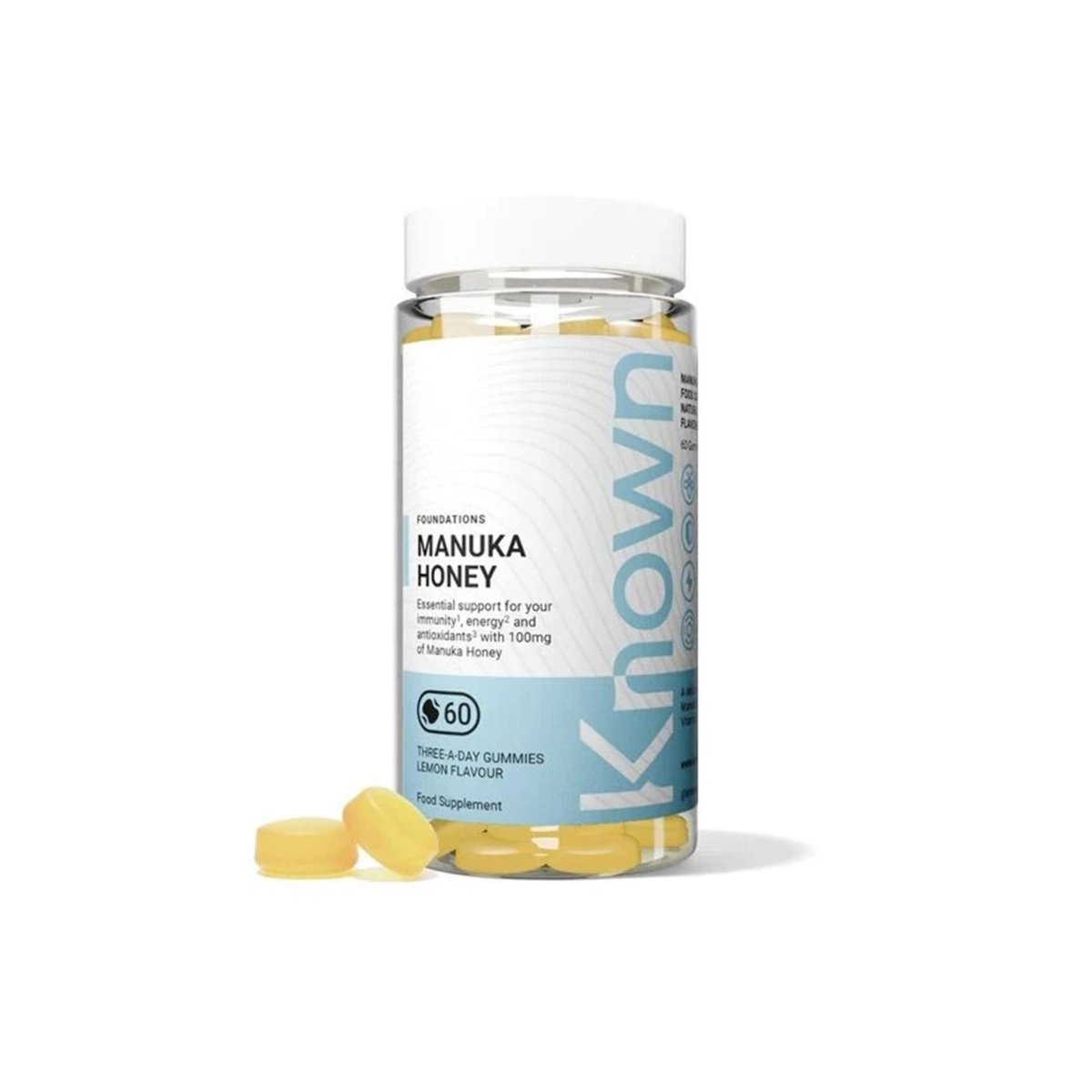 Known Manuka Honey Immunity Support Vegetarian Gummy Supplement | 100mg Manuka Honey with Vitamin C, D3 & Zinc - endnutrition.com