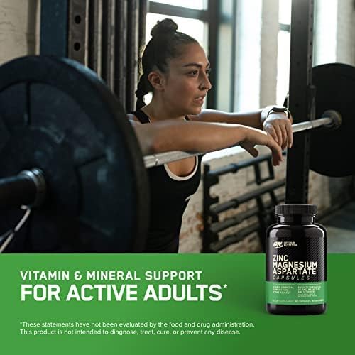 Optimum Nutrition ZMA – Zinc & Magnesium Supplement – 90 Capsules – Muscle Recovery, Sleep Support & Immune Health