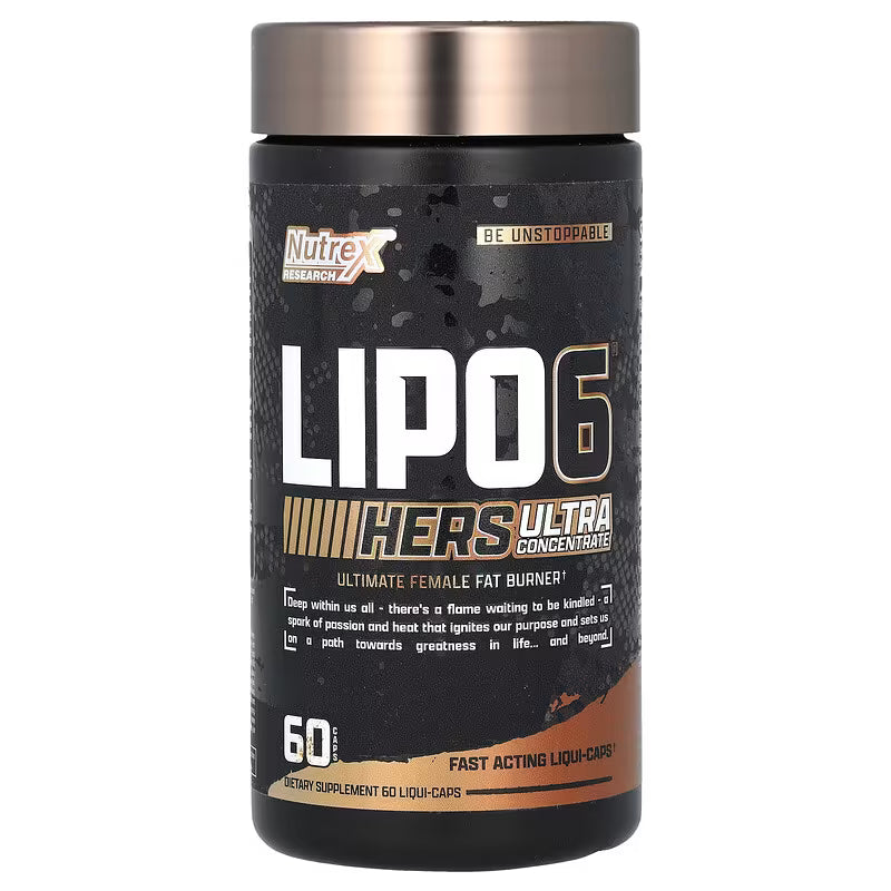 Nutrex Lipo‑6 Black Hers Ultra Concentrate 60 Capsules | Women’s Fat Burner | Weight Loss Support - END General Trading
