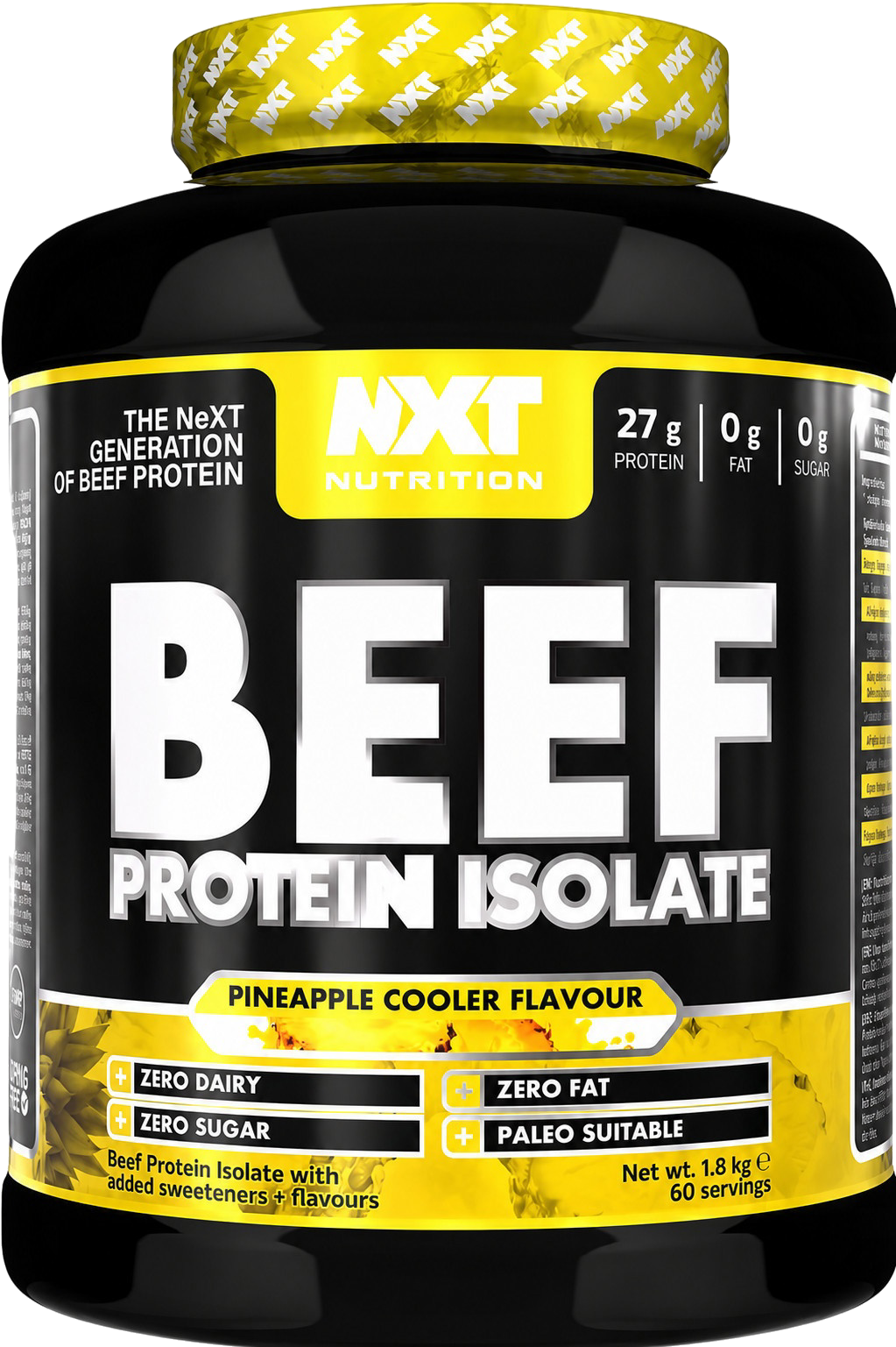 NXT Nutrition Beef Protein Isolate – Pineapple Blast – 1.8 kg – Dairy‑Free High Protein Powder