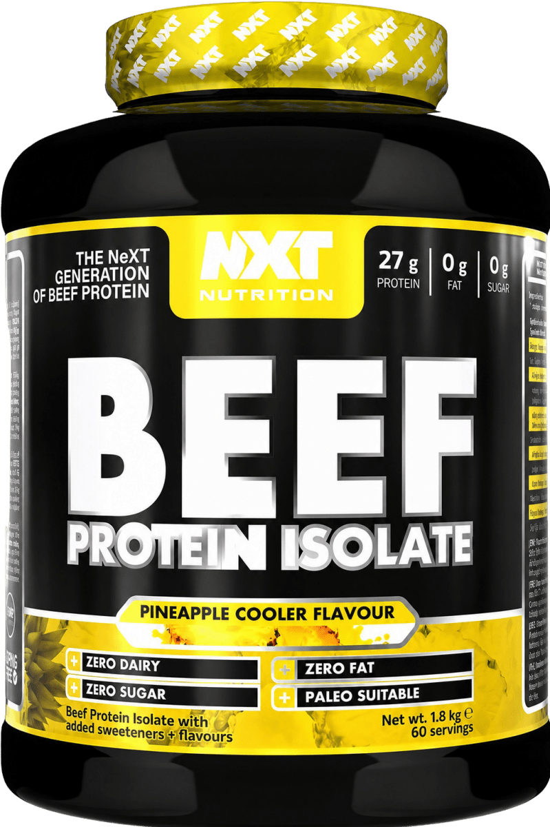 NXT Nutrition Beef Protein Isolate – Pineapple Blast – 1.8 kg – Dairy‑Free High Protein Powder - Endnutrition.com