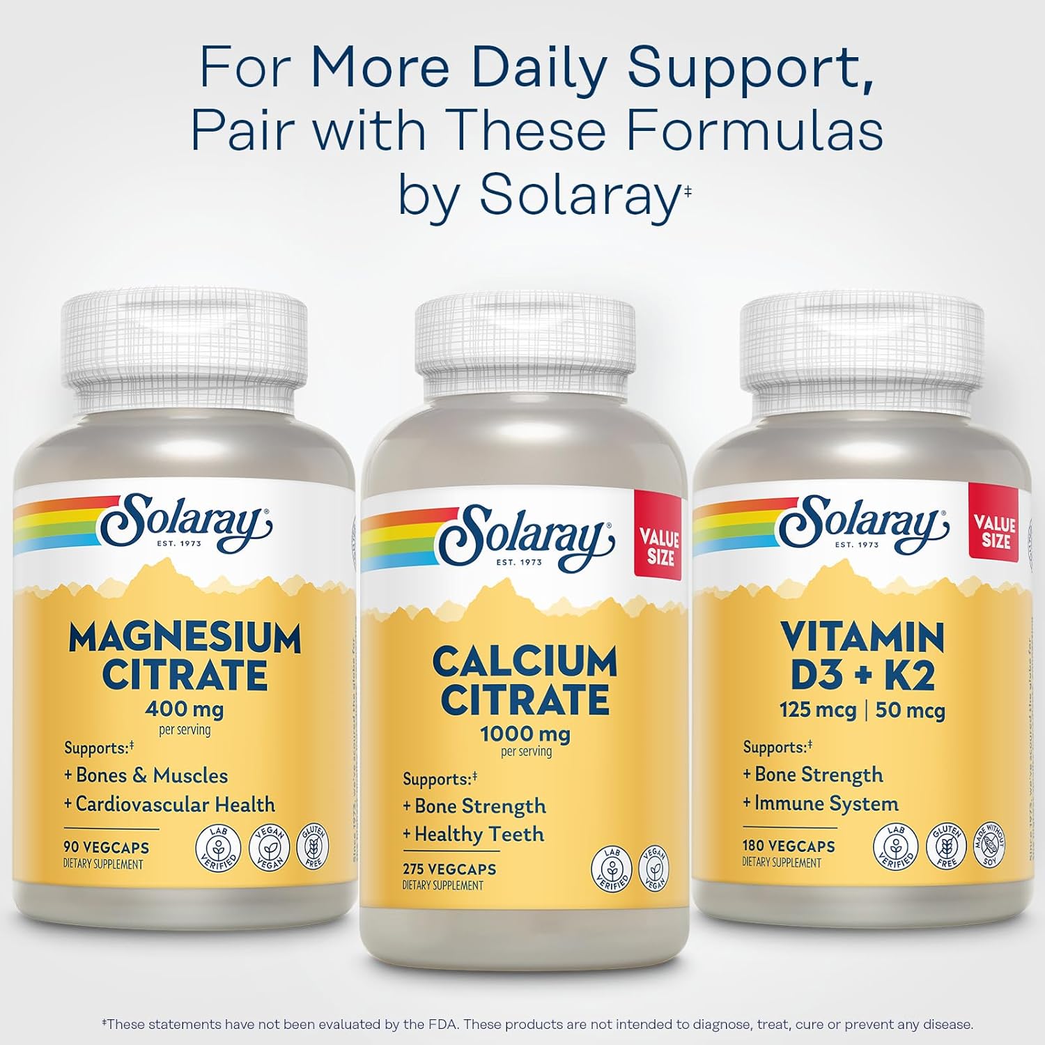 Solaray Magnesium Citrate 400 mg | Muscle Relaxation, Energy & Bone Support