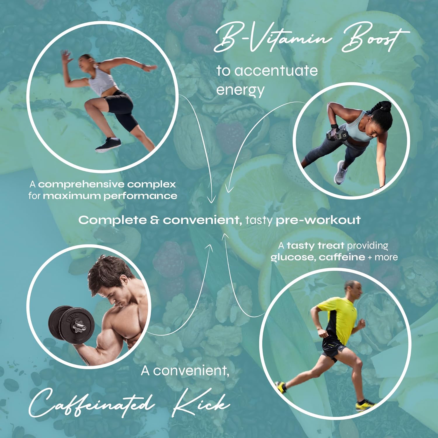 Known Nutrition Pre-Workout Gummies | 80mg Caffeine, Taurine, Citrulline, Alanine & Vitamins D3, B3, B6, C | Energy Vegan