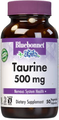 Bluebonnet L‑Taurine – 500 mg – Vegetable Capsules – Heart, Energy & Nervous System Support