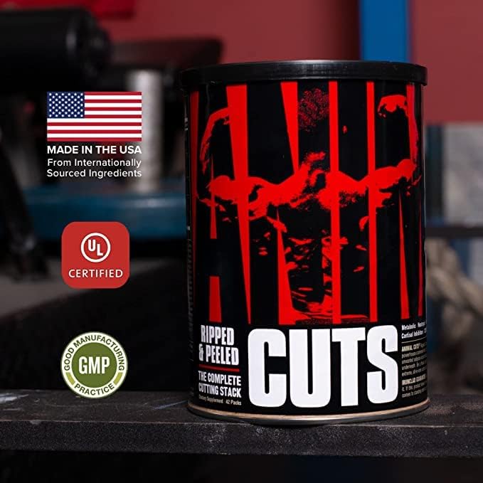 Universal Nutrition Animal Cuts Ripped & Peeled – Thermogenic Fat Burner, Water Shedding, Focus & Appetite Control – 42 Packs