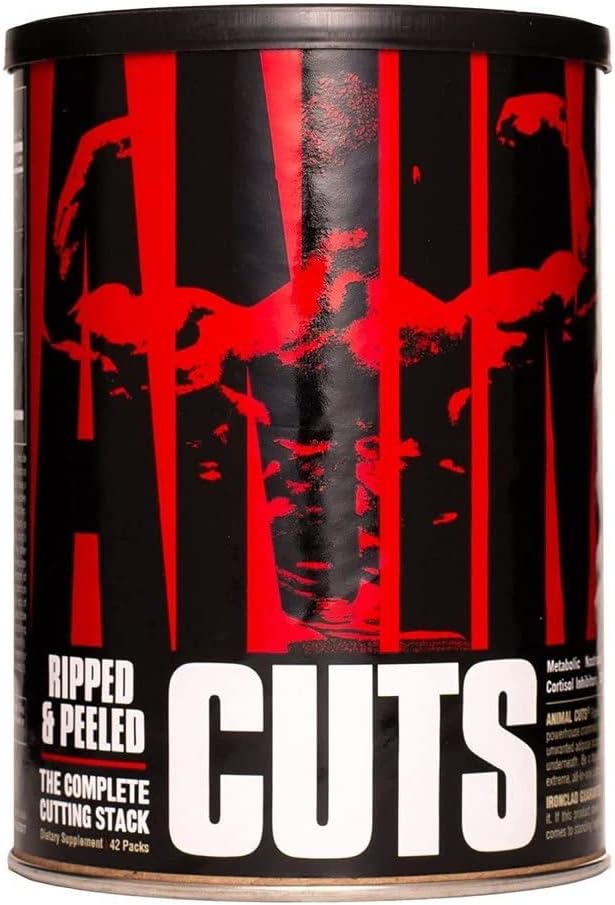 Universal Nutrition Animal Cuts Ripped & Peeled – Thermogenic Fat Burner, Water Shedding, Focus & Appetite Control – 42 Packs