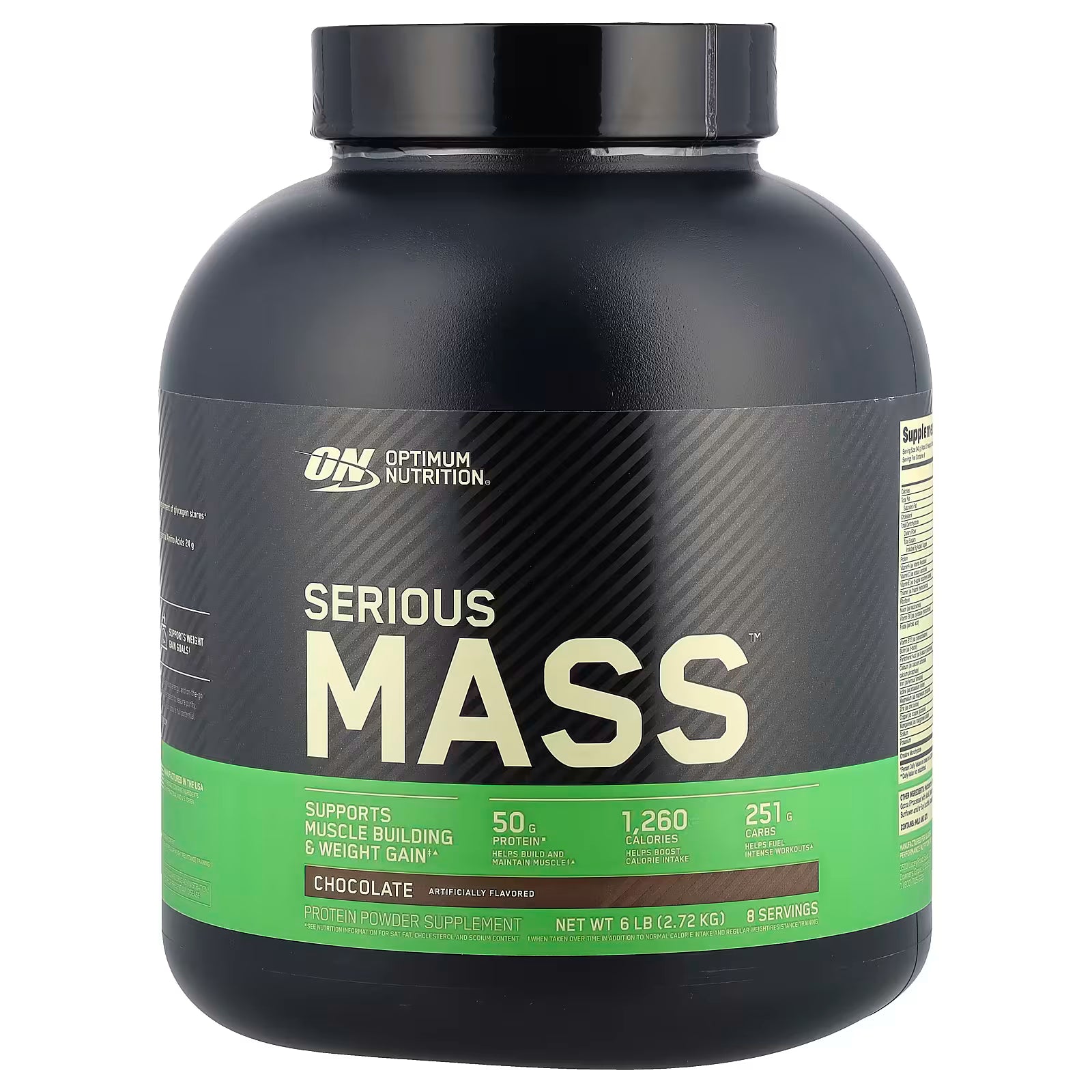 Optimum Nutrition (ON) Serious Mass – High Protein Muscle & Weight Gainer Powder, 50g Protein, 25 Vitamins & Minerals, Chocolate, 6 Lbs (2.72 KG) - END Nutrition