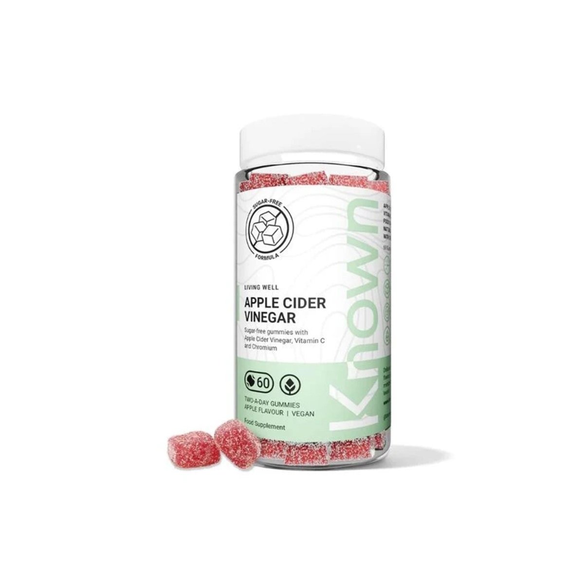 Known Apple Cider Vinegar Gummies – 1000mg ACV | Sugar-Free, Vegan & Halal-Friendly | Tangy Apple Flavour - endnutrition.com