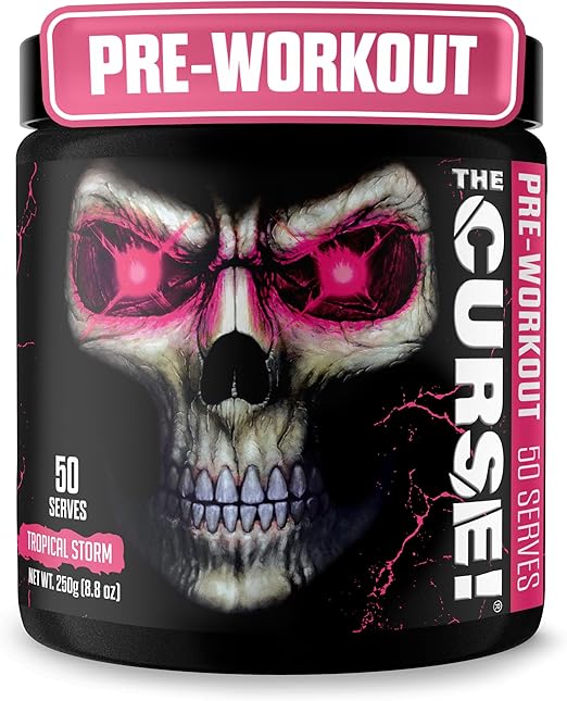 JNX Sports The Curse Pre Workout Powder – High Caffeine Energy & Pump Booster Tropical Storm, 50 Servings - END Nutrition