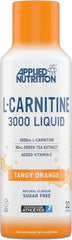 Applied Nutrition L-Carnitine 3000 Liquid 480ml - tangy orange flavor– Energy & Weight Management Support