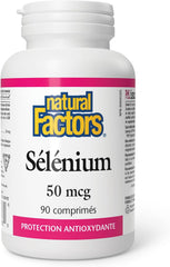 Natural Factors Selenium – 50 mcg – 90 Tablets – Antioxidant & Immune Support, Vegan, Non‑GMO