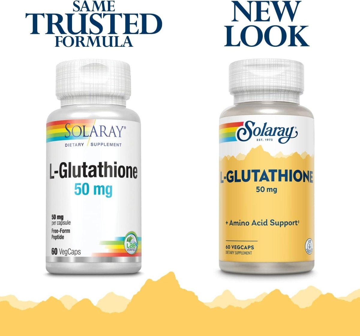 Solaray L‑Glutathione 50 mg – Antioxidant, Immune & Cellular Wellness Support – 60 Vegan Capsules - END Nutrition