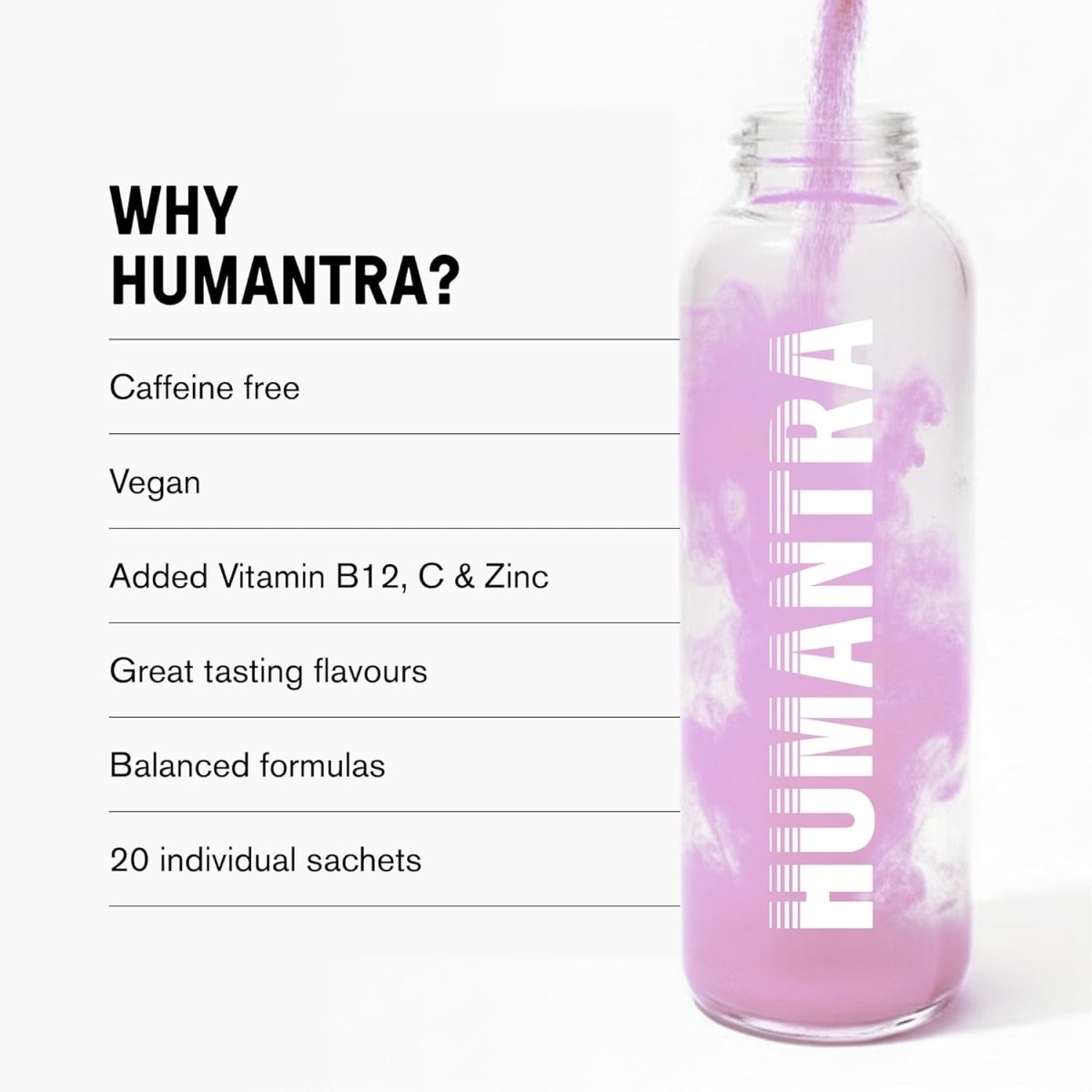 Humantra Electrolyte Powder – Lychee (20 Sachets) | 6-Electrolyte Hydration | Plant-Based, Vegan, Sugar Free & Gluten Free - END General Trading