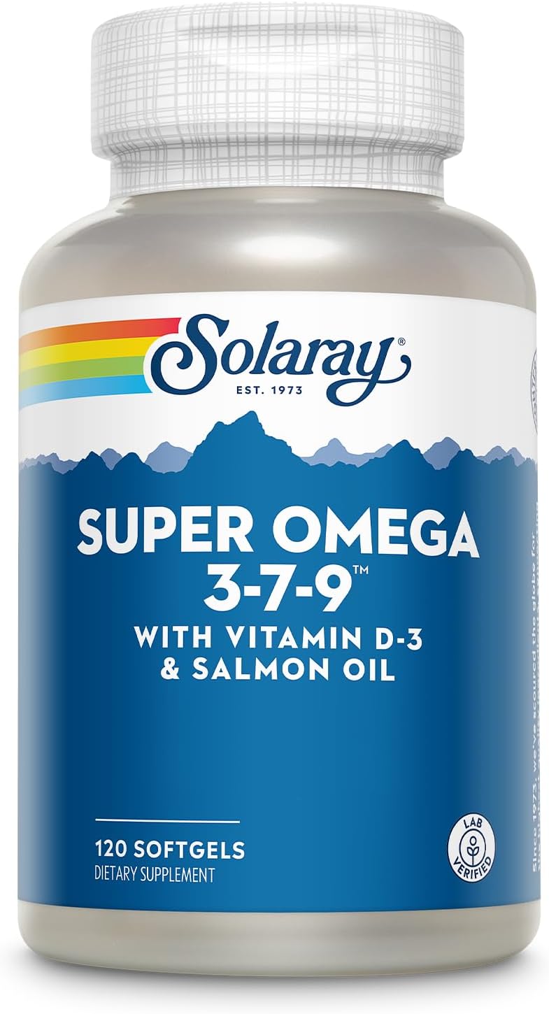 Solaray Super Omega 3‑7‑9 – EPA, DHA & Essential Fatty Acids – Skin, Heart & Joint Support – 120 Mini Softgels - END Nutrition