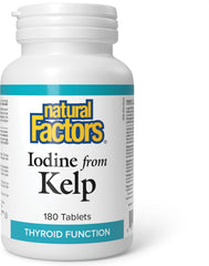 Natural Factors Kelp Iodine 750 mcg 180 Tablets – Thyroid Support