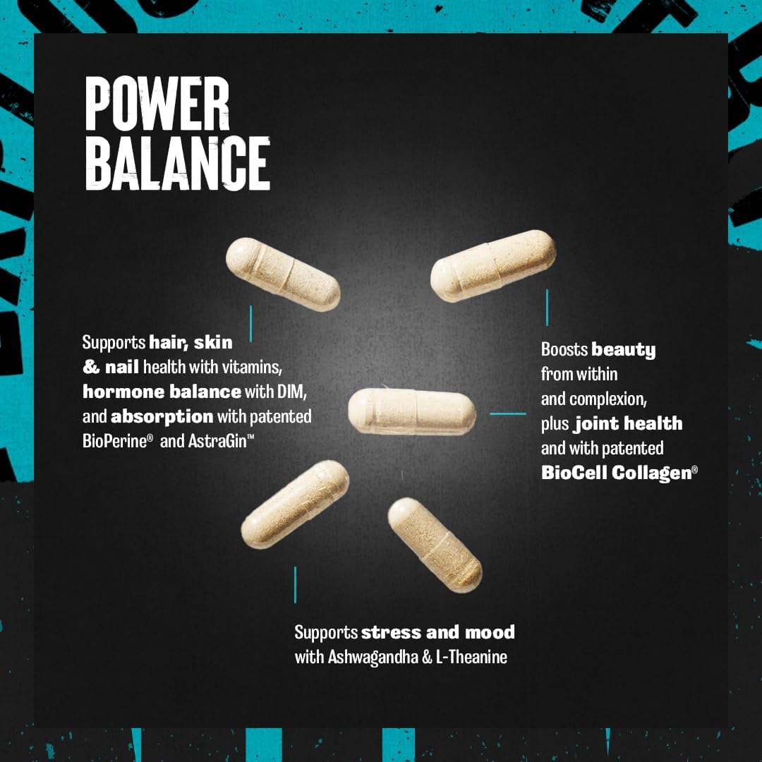 Animal Power Balance Women’s Wellness – Multivitamin & Hormonal Support – With Magnesium, Zinc, Herbal Extracts & Amino Acids – Energy, Mood Balance & Recovery – 30 Packs