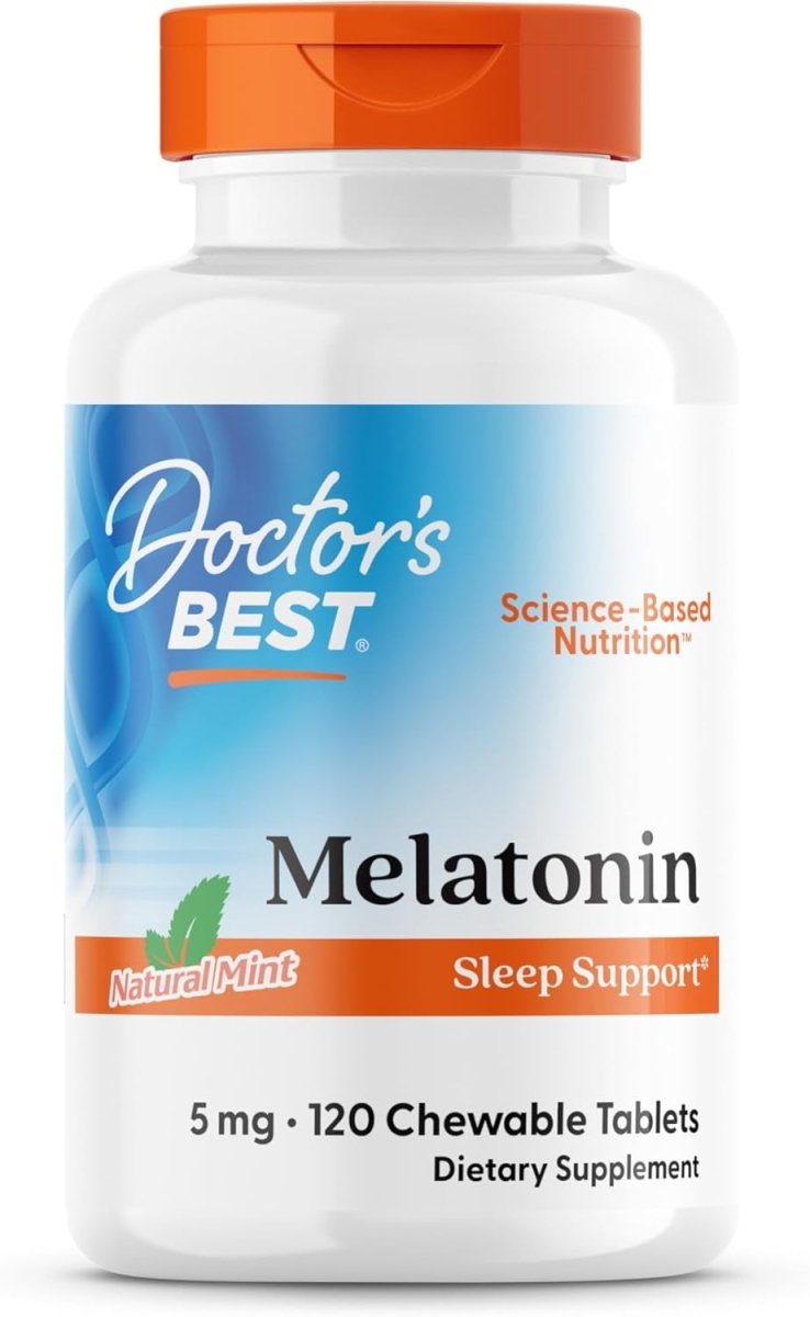 Doctor’s Best Melatonin – Sleep Support – 120 Chewable Tablets – Non‑GMO, Gluten‑Free, Vegan – Natural Mint Flavour - END Nutrition