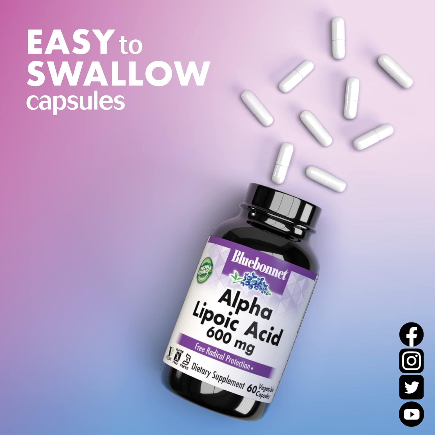 Bluebonnet Alpha Lipoic Acid – 100 mg – Vegetable Capsules – Antioxidant & Metabolic Support - END Nutrition