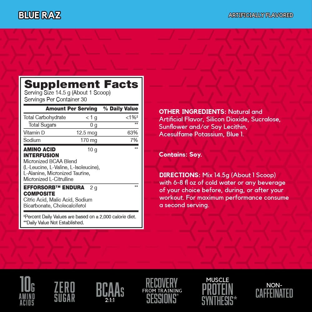 BSN Amino X Blue Raspberry – 10g BCAA & Amino Blend | END Nutrition
