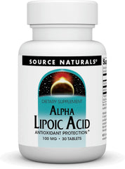 Source Naturals Alpha Lipoic Acid – 100 mg – 30 Tablets – Antioxidant & Metabolic Support