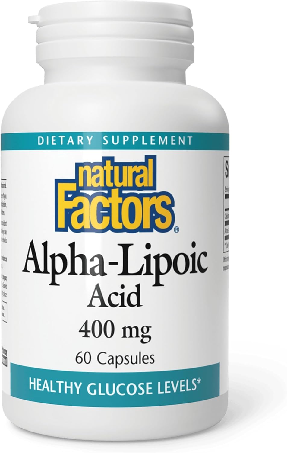 Natural Factors Alpha‑Lipoic Acid – 400 mg – 60 Capsules – Antioxidant Support for Nerve & Metabolic Health - END Nutrition