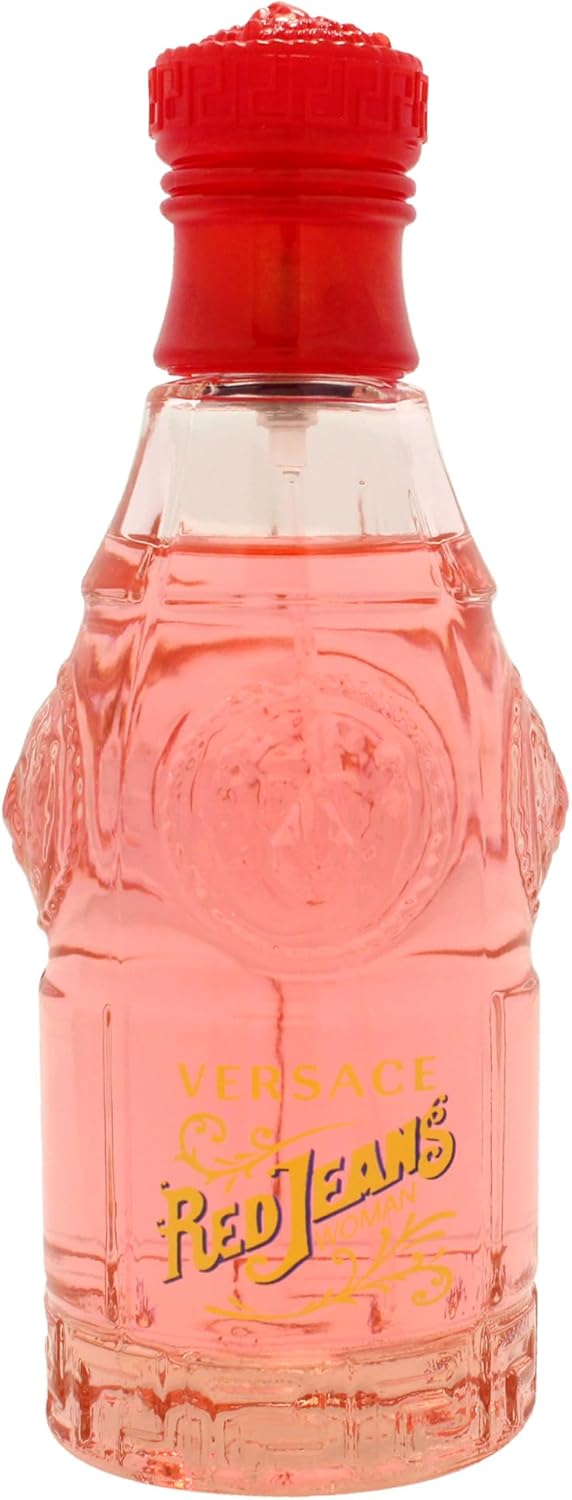 Versace Red Jeans Woman Eau de Toilette – Playful Floral Fruity Scent – 75ml