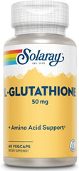 Solaray L‑Glutathione 50 mg – Antioxidant, Immune & Cellular Wellness Support – 60 Vegan Capsules