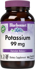 Bluebonnet Potassium Aspartate – 99 mg – 90 Vegetable Capsules – Electrolyte Balance & Heart Health