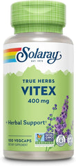 Solaray Vitex Berry 400 mg – Women’s Hormone Balance, Menstruation & Menopause Support – 100 Vegan Capsules