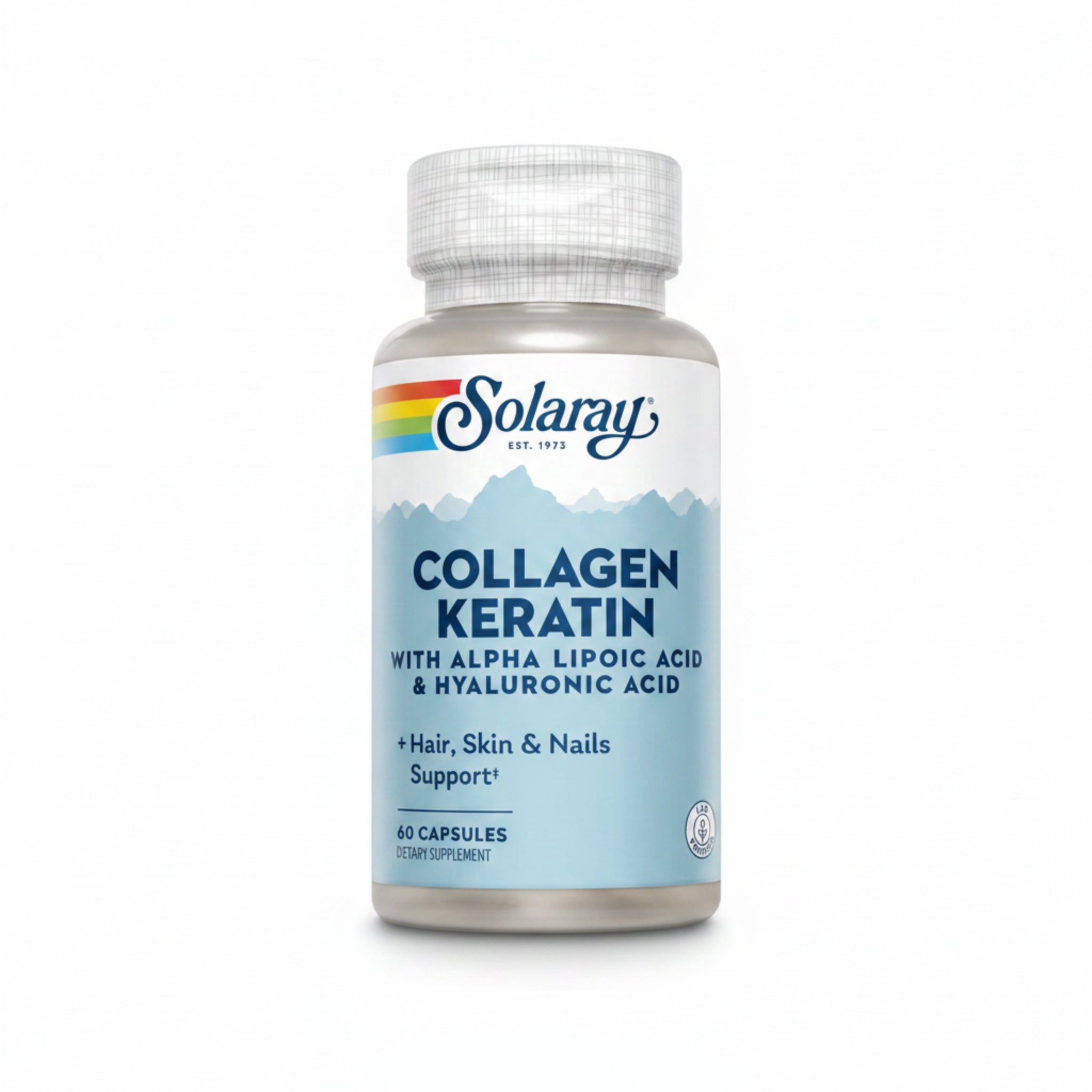 Solaray Collagen Keratin – Hair, Skin & Nails Support with Alpha Lipoic Acid & Hyaluronic Acid – 60 Vegan Capsules - END Nutrition