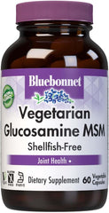 Bluebonnet Vegetarian Glucosamine + MSM – 60 Capsules – Joint Comfort & Mobility Support