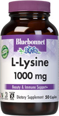 luebonnet L‑Lysine – 1000 mg – 50 Caplets – Immune & Collagen Support